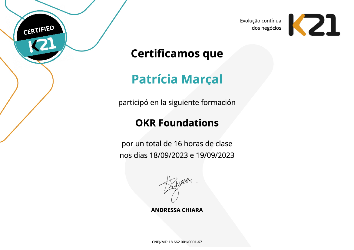 Certificado K21